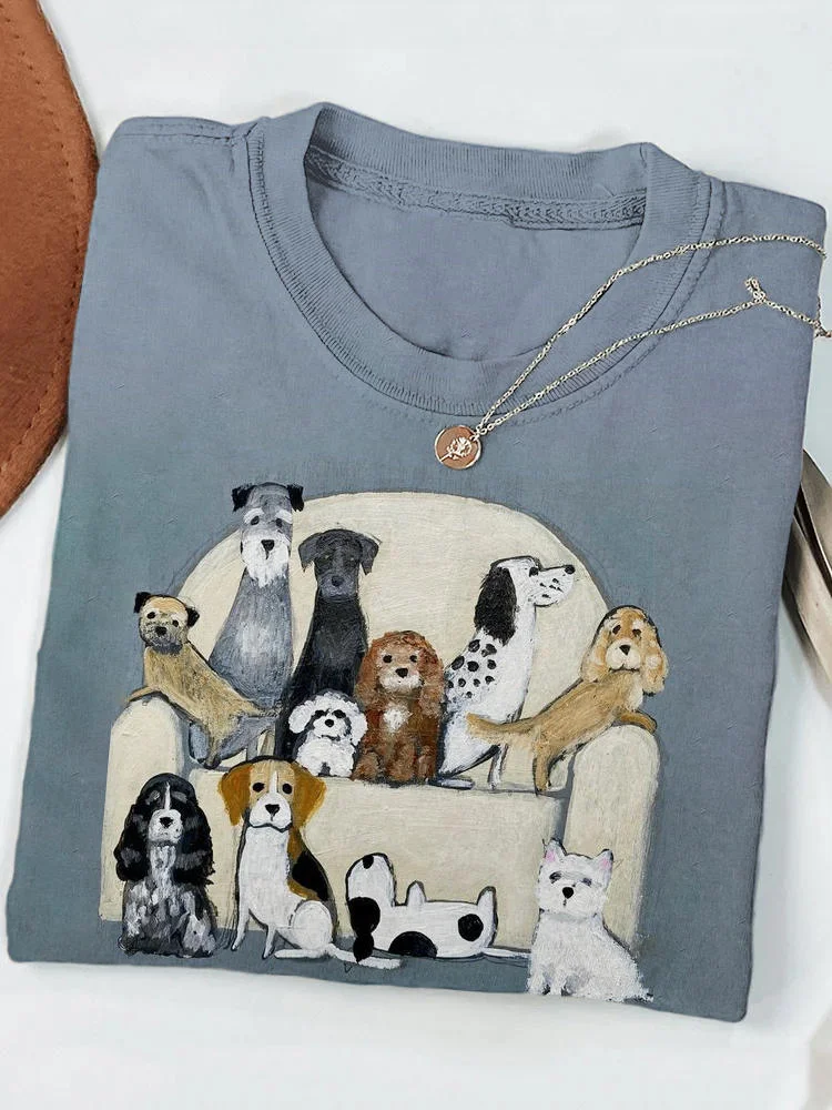 Dog Family Casual T-Shirt