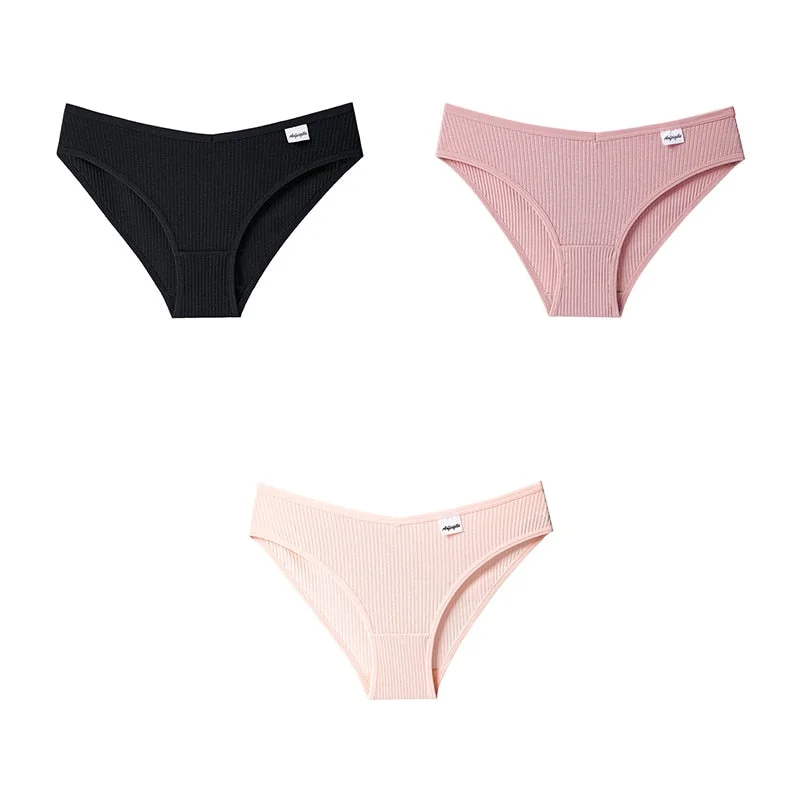 3pcs Women Panties Cotton Underwear For Woman Briefs Female Panties Cotton Lady Lingerie Intimates Women's Underwear BANNIROU