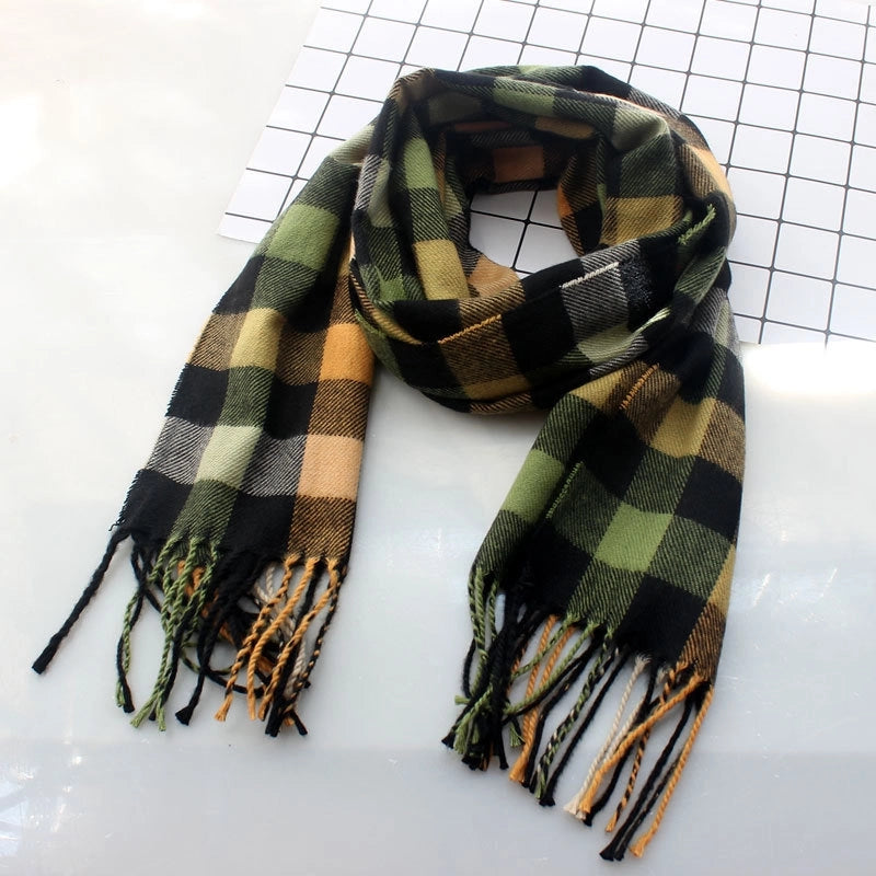 Autumn And Winter Children’s Scarf Scarf Dual-use Autumn And Winter Warm Baby Cashmere Scarf Plain Plaid Women’s Scarf