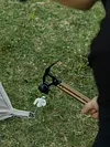 Camping Tent Staple Hammer Aluminum Alloy Hammer for Hiking Gardening (Black)