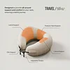 Portable U-Shaped Pillow Travel and Airplane Neck Pillow, Memory Foam, Support, Neck, Head Chin - Soft, Lightweight, Washable, Easy to Carry