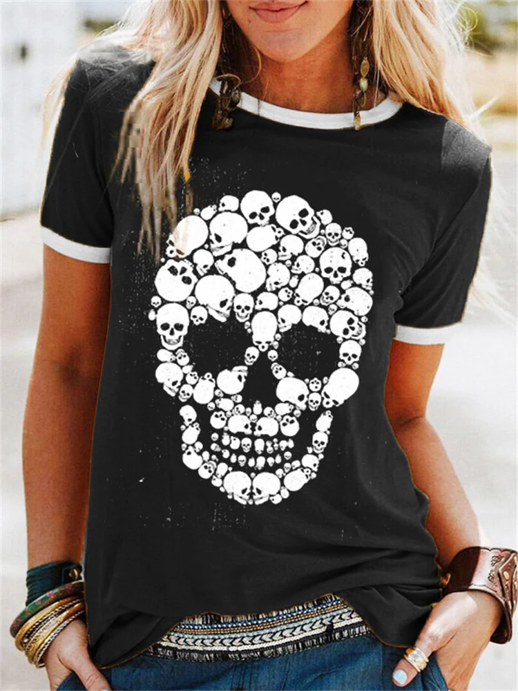 Halloween Spooky Skull Of Skulls T Shirt