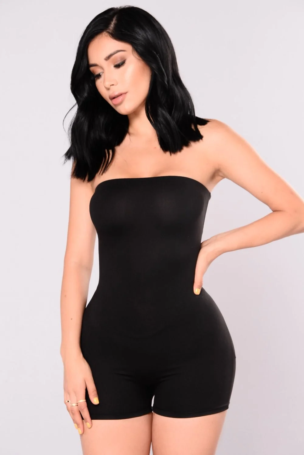 Women Club Fitness Romper Sexy One Piece Sleeveless Tube Backless Bodycon Jumpsuits Playsuits Shorts Tracksuits Clothes Summer