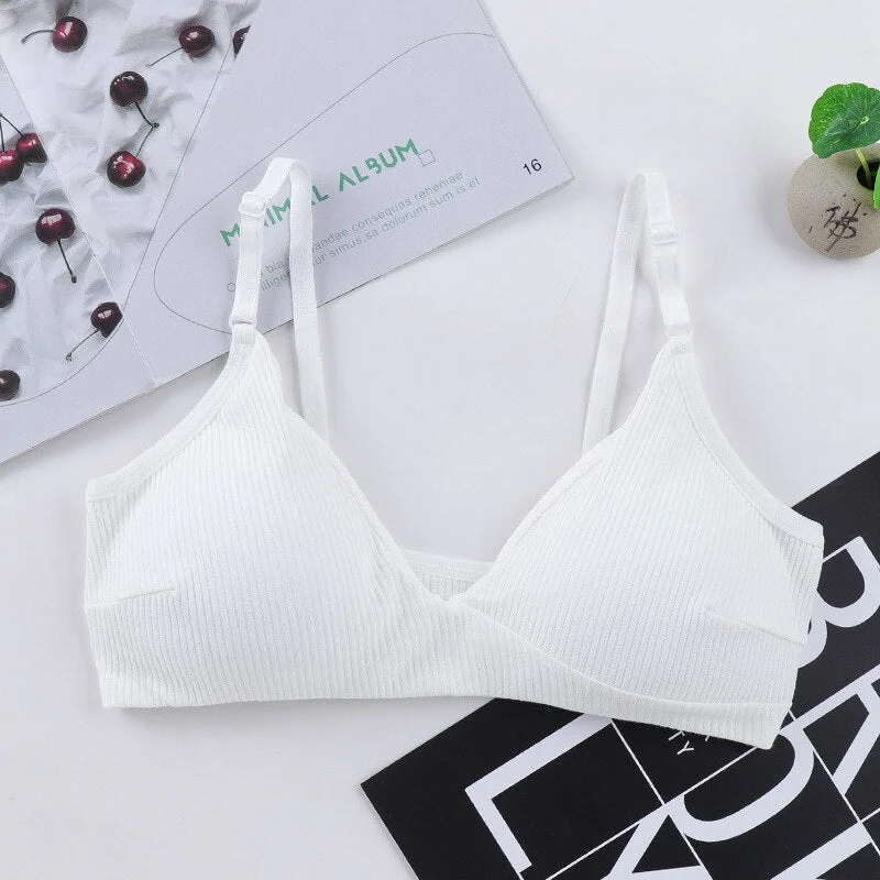 Wireless Sexy Bra Deep V Backless Seamless Soft Cup Bras Underwear Women Invisible Thin Cup Padded Comfort Solid Lingerie New