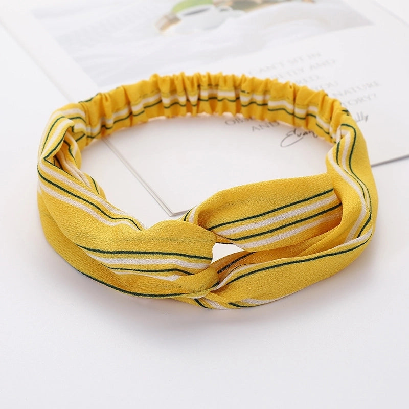 Women’s Lady Polka Dots Flower Cloth Hair Band