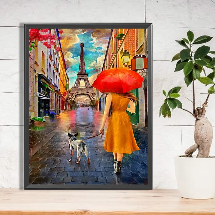 Street Painting In Paris - Full Round Drill Diamond Painting -  30*40CM(Canvas)