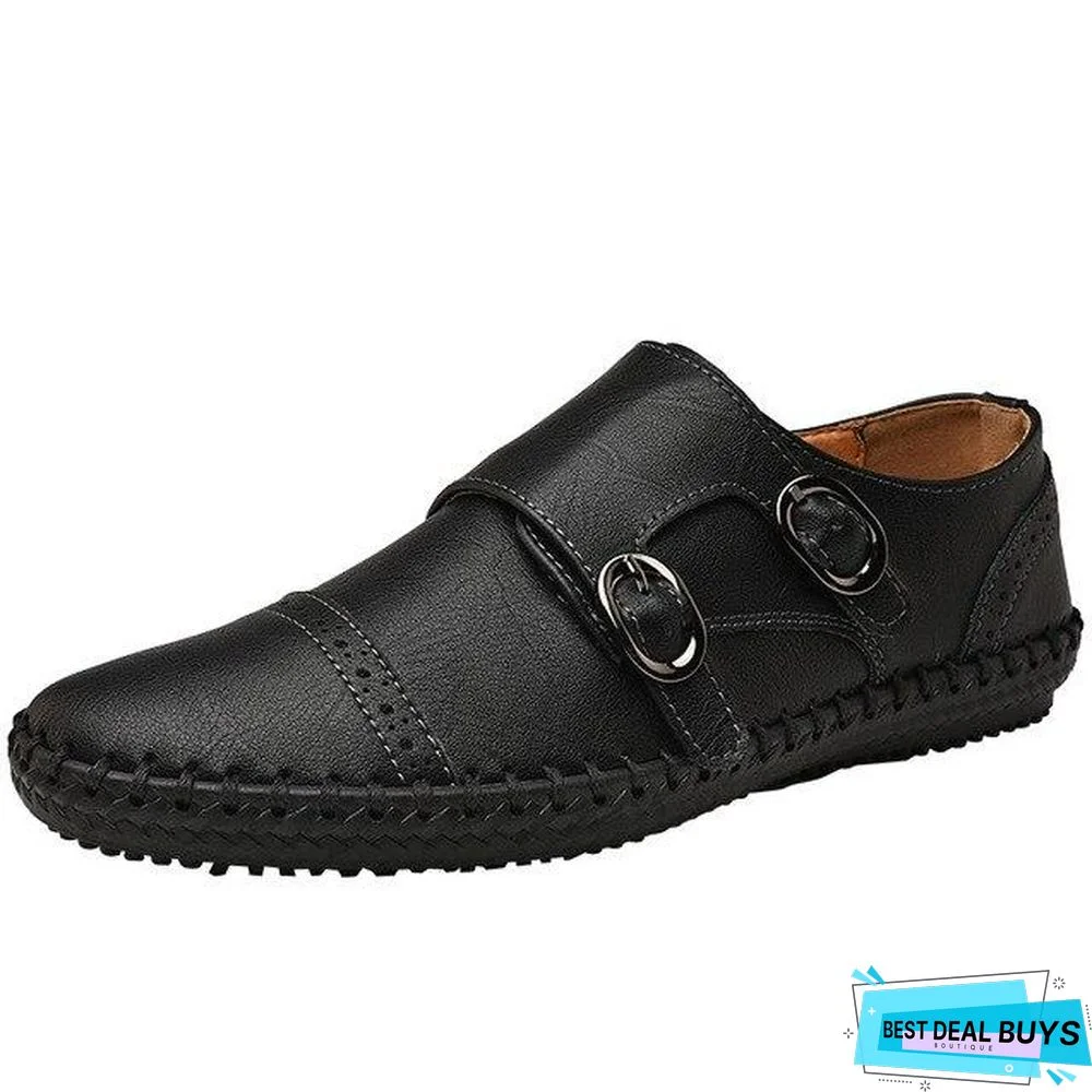 New Fashion Leather Men Shoes Casual Flat Men Shoes Breathable Loafers