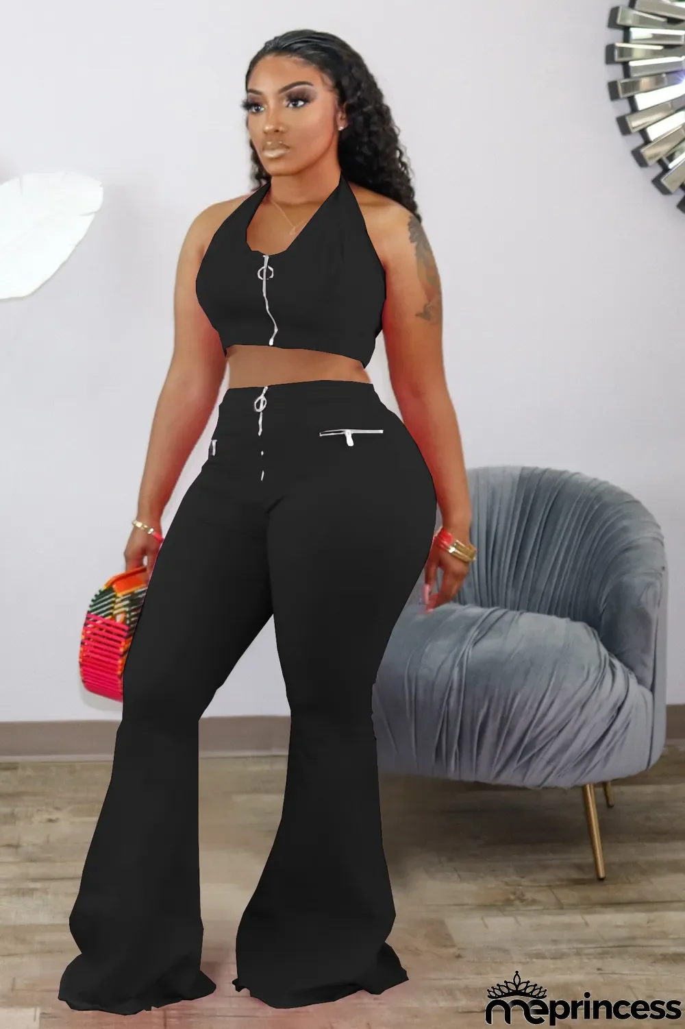 Two-Piece Casual New Vest Flared Pants