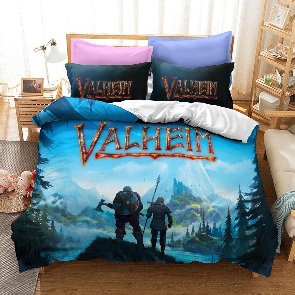 Valheim Bedding Set Bedroom Set Bed Sheet Quilt Cover Pillow Case