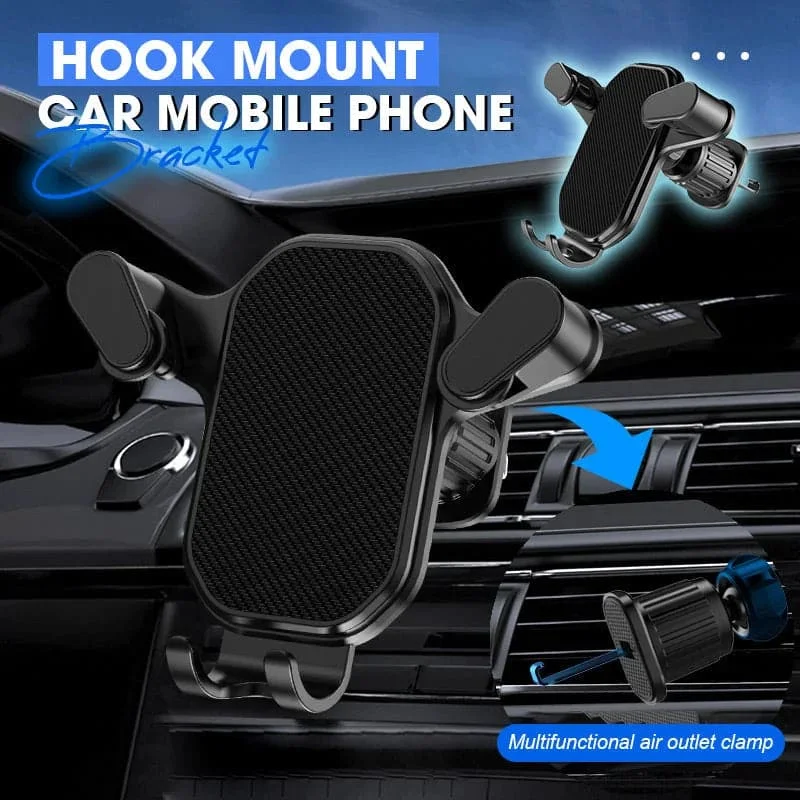 Mobile phone holder for car hook-ups