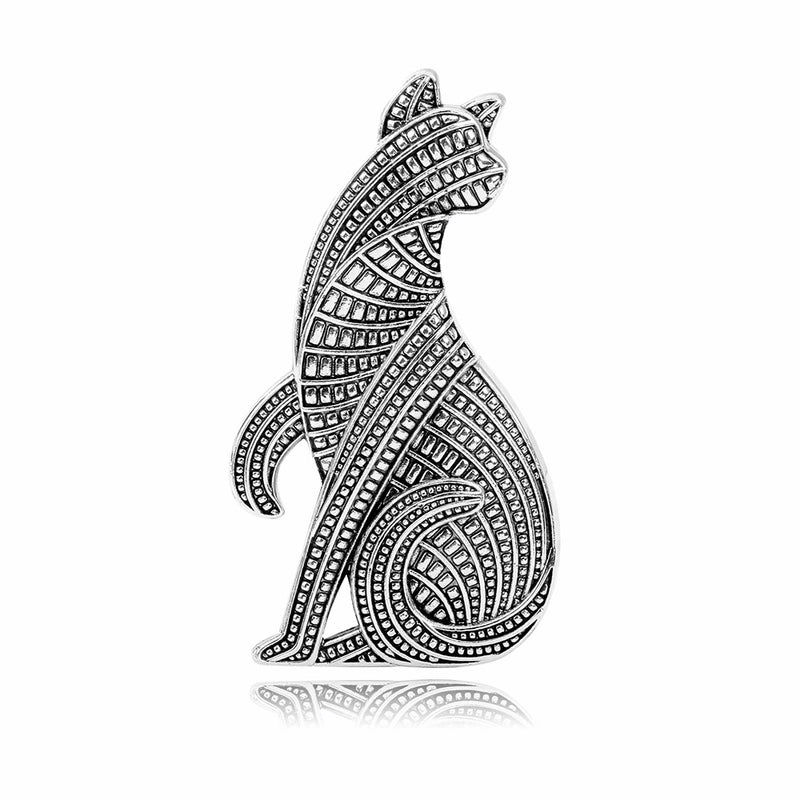 Retro Pin Tiger Alloy Plating Unisex Brooches