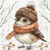 Winter Bird-11CT Stamped Cross Stitch Kit(40x40cm)