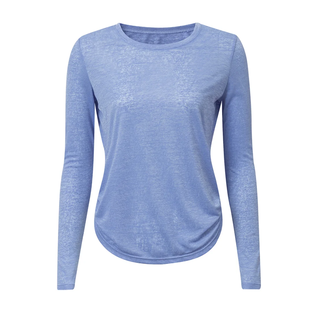 loose long-sleeved sports top