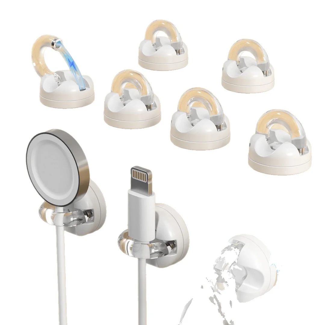 360&deg; rotating cable organizer, magnetic opening and closing charging cable hook, a must-have for kitchen and bathroom cable organization.