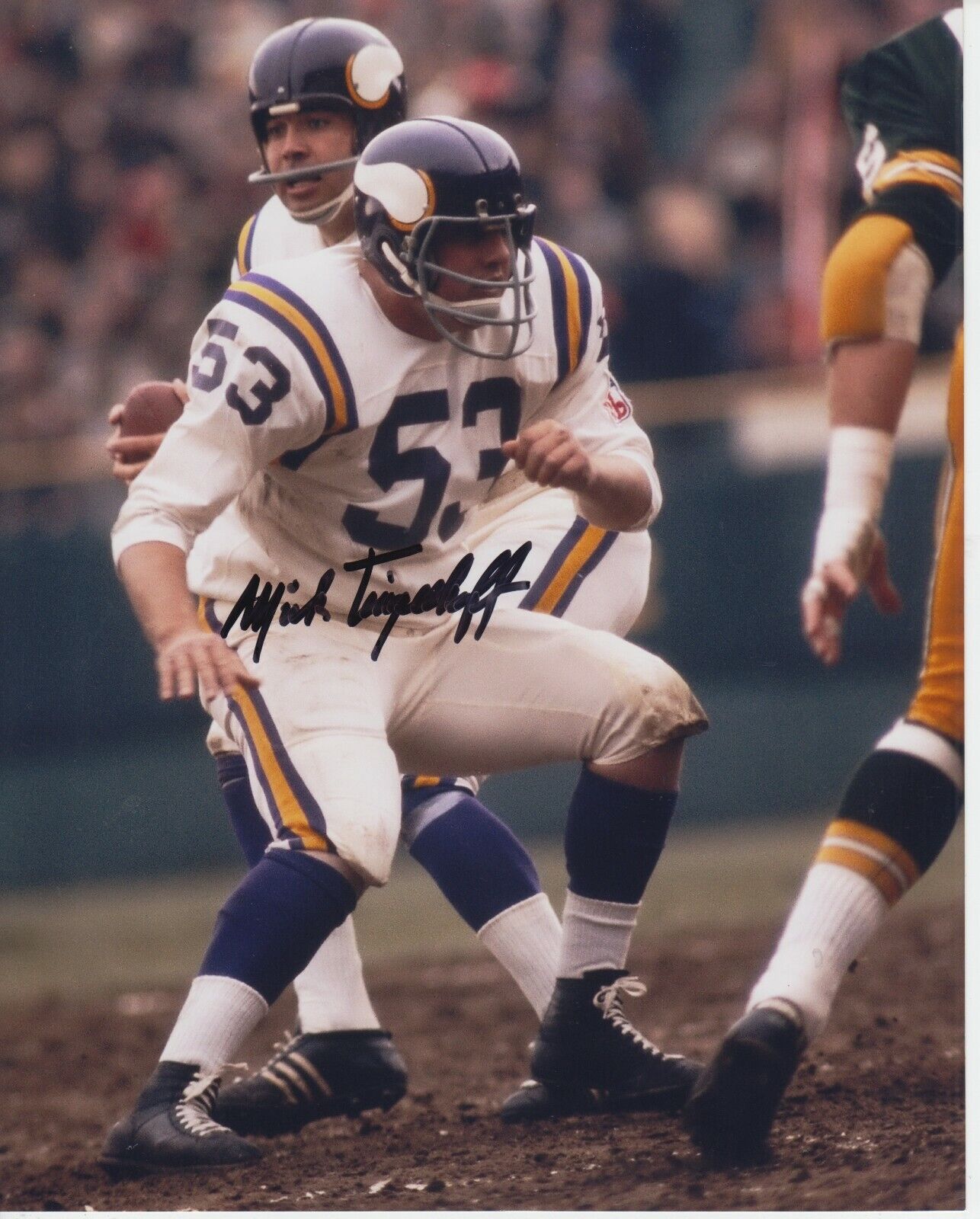 Mick Tingelhoff #3 8x10 Signed Photo Poster painting w/ COA Minnesota Vikings -