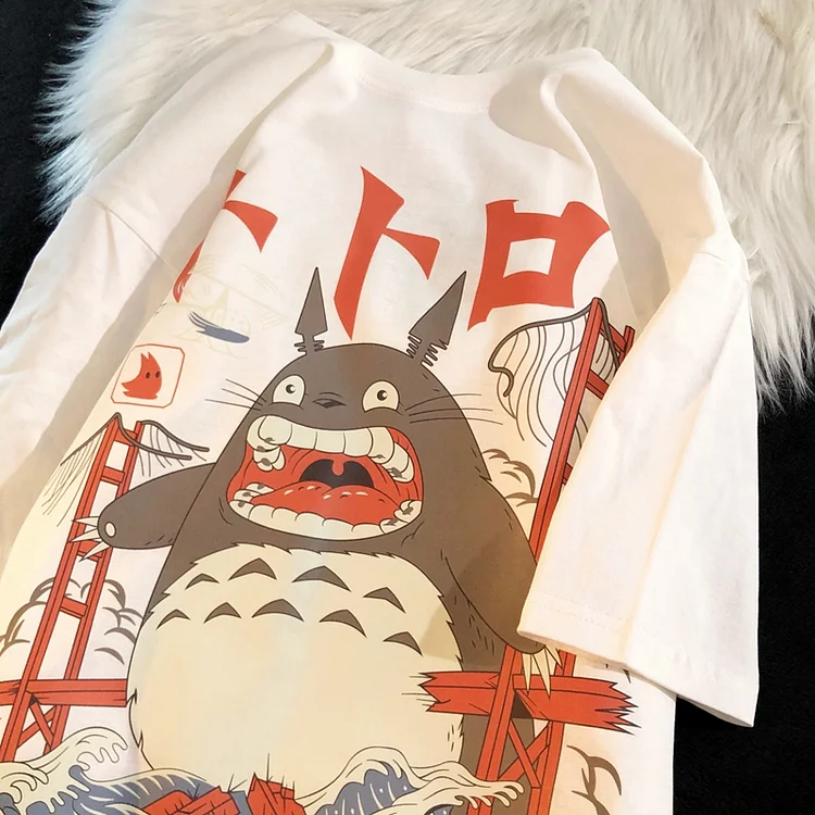 Pure Cotton Kawaii Totoro Anime T-shirt weebmemes