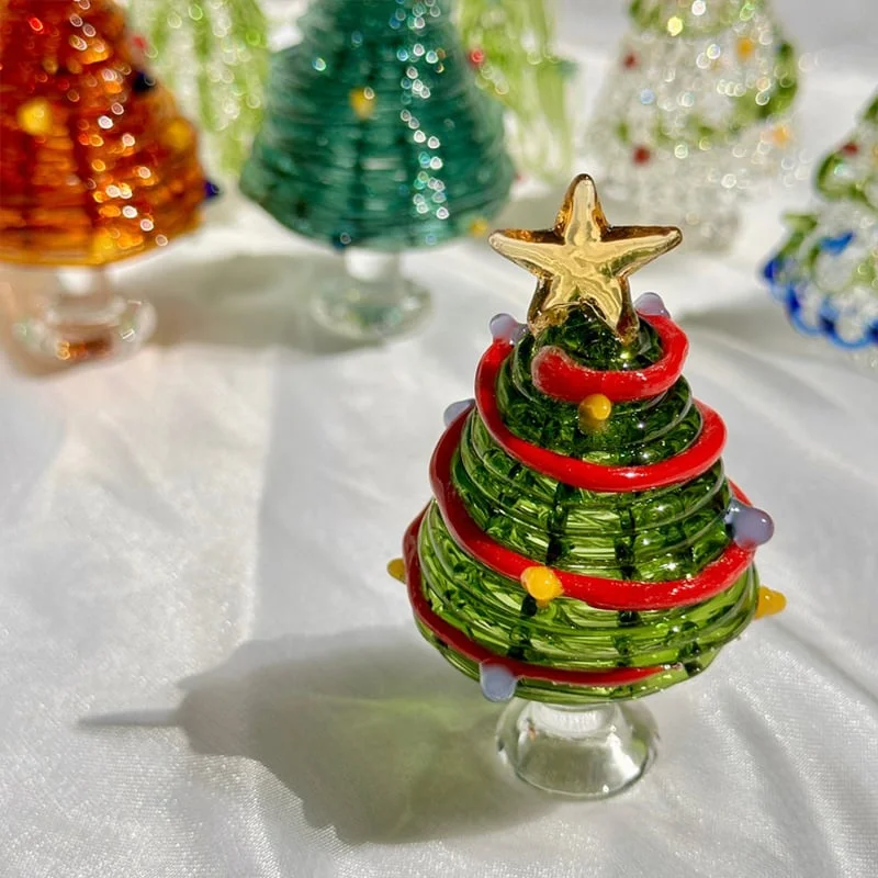 🔥LAST DAY 70% OFF - 🎁Handmade Glass Christmas Tree Statue