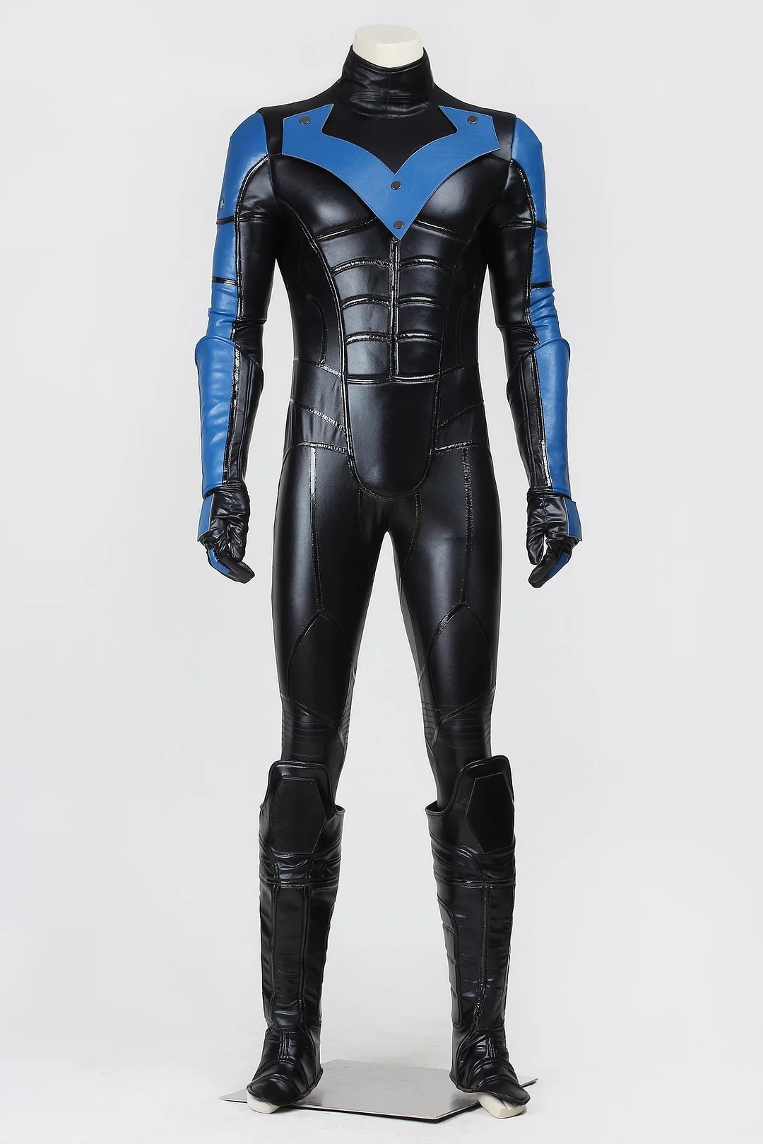 Nightwing Dick Grayson Cosplay Costume Artificial Leather Suit