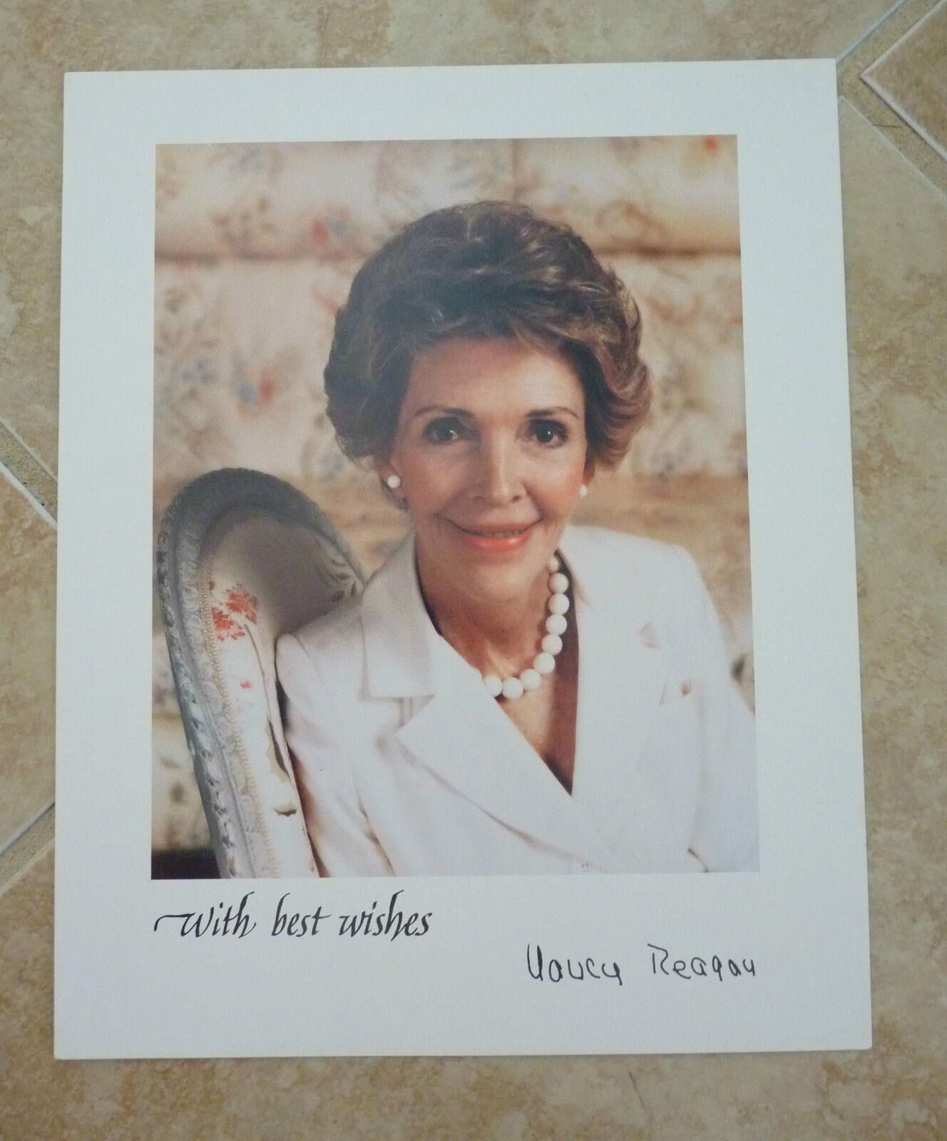 Nancy Reagan 8x10 Color Photo Poster painting 1st Lady Ron Reagan President Presidential