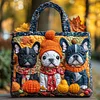 French Bulldog Quilted Tote Bag🔥All items are shipped in a default size of 15x14 inches.