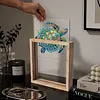 Turtle DIY Special Shape Double sided Print Clear Diamond Art Kit Wooden Framed Diamond Painting Kit(20x20cm)