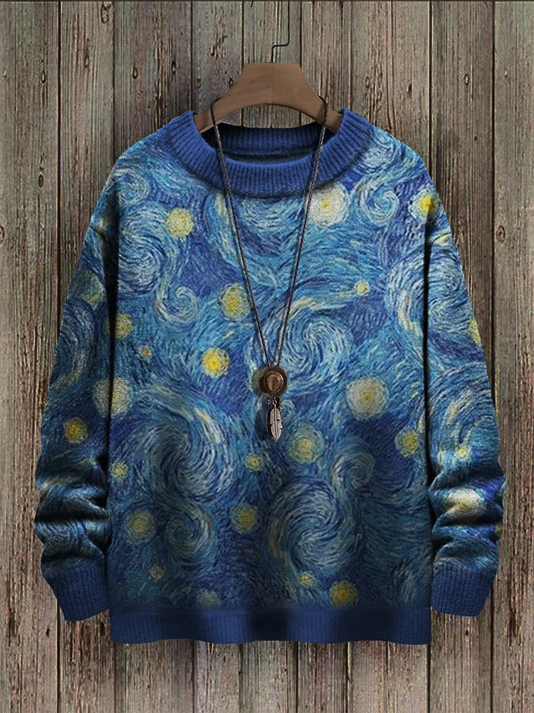 Comstylish Starry Night Inspired Cozy Sweater