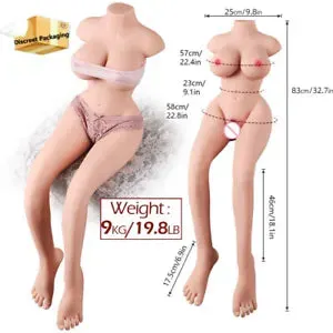 19.8LB Life Size Love Doll TPE Full Body Sex Doll with Legs Big Ass for Men