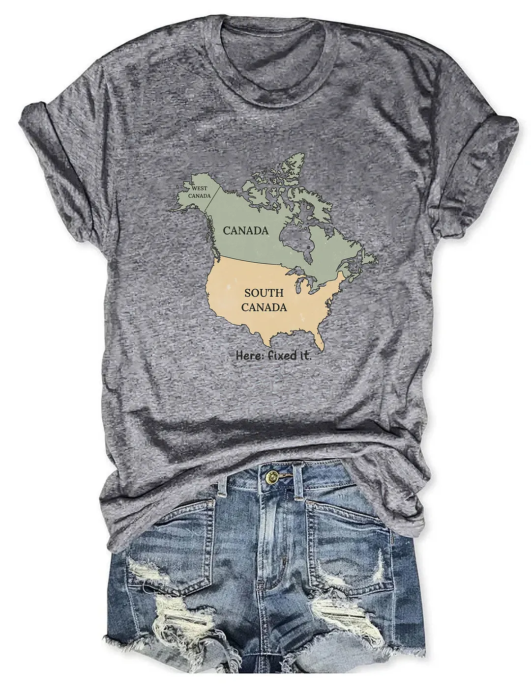 South Canada Map Here Fixed It T-shirt