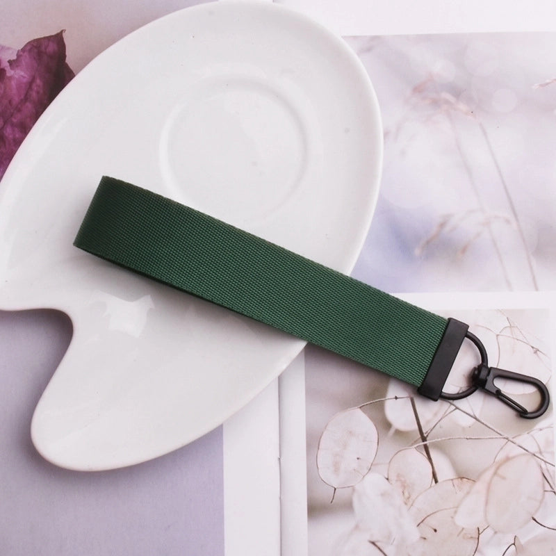 Minimalist Solid Color Nylon Unisex Bag Pendant Keychain