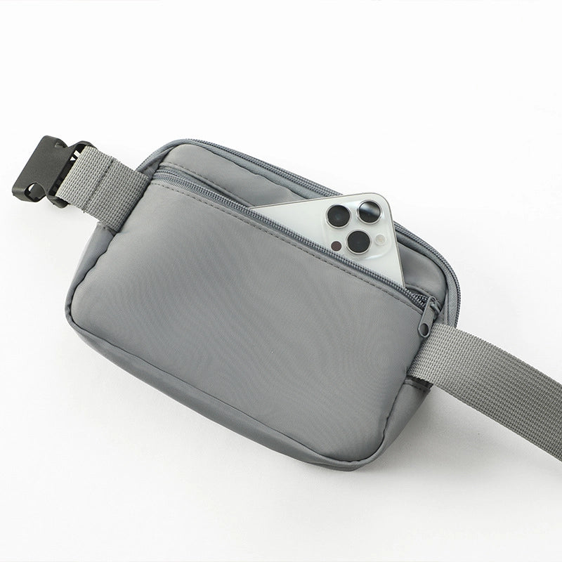 Unisex Basic Solid Color Nylon Waist Bags