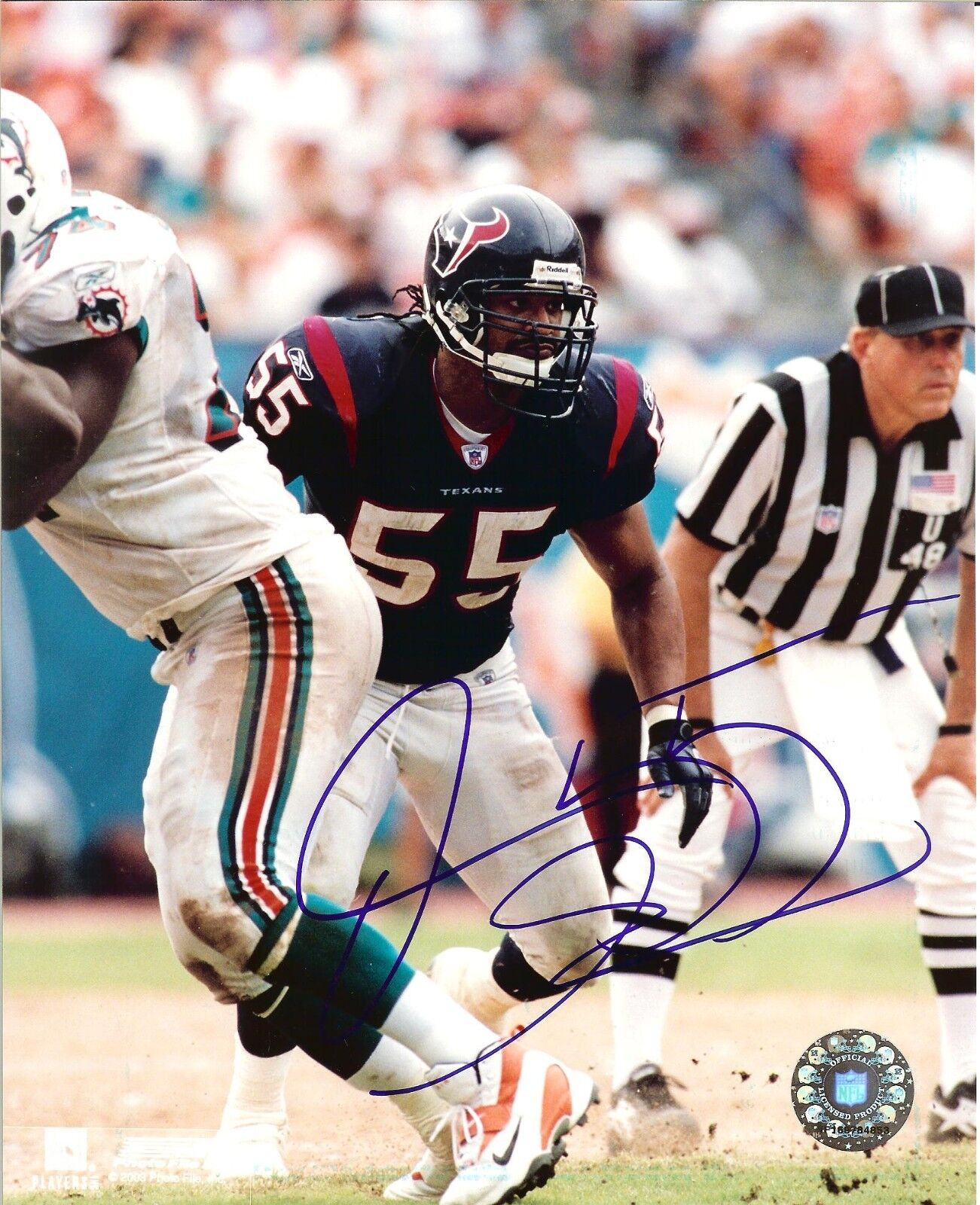 Jamie Sharper autographed 8x10 Houston Texans #2  Shipping