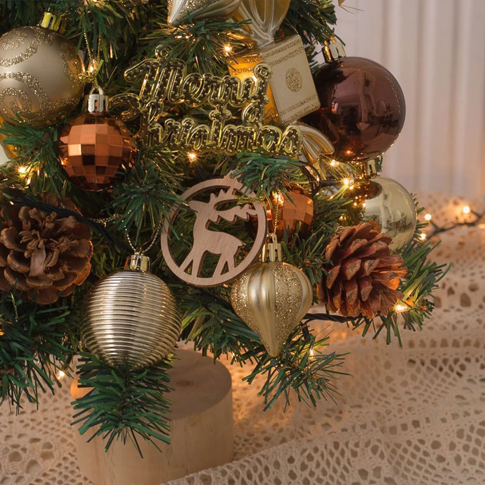 New decorative supplies mini Christmas tree pentagram with lights ornament