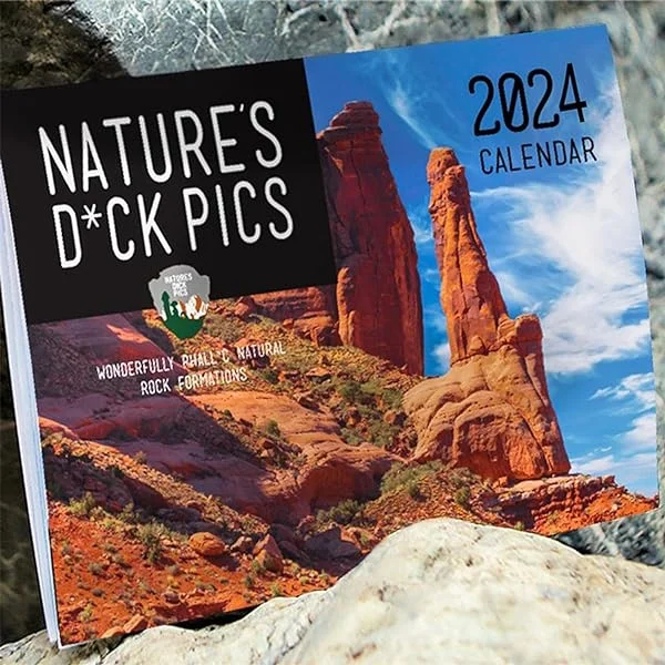 2024 Nature’s Dick Pics 2024 Calendar,Funny Wall Art Gag Humor Gift Prank Calendar for White Elephant Gag Gift