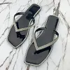 Women's Summer Slippers Rhinestone Shiny Flat Slippers