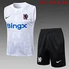 2025/2026 Chelsea Pre-Match Training White Vest+Shorts Football1:1 Thai Quality