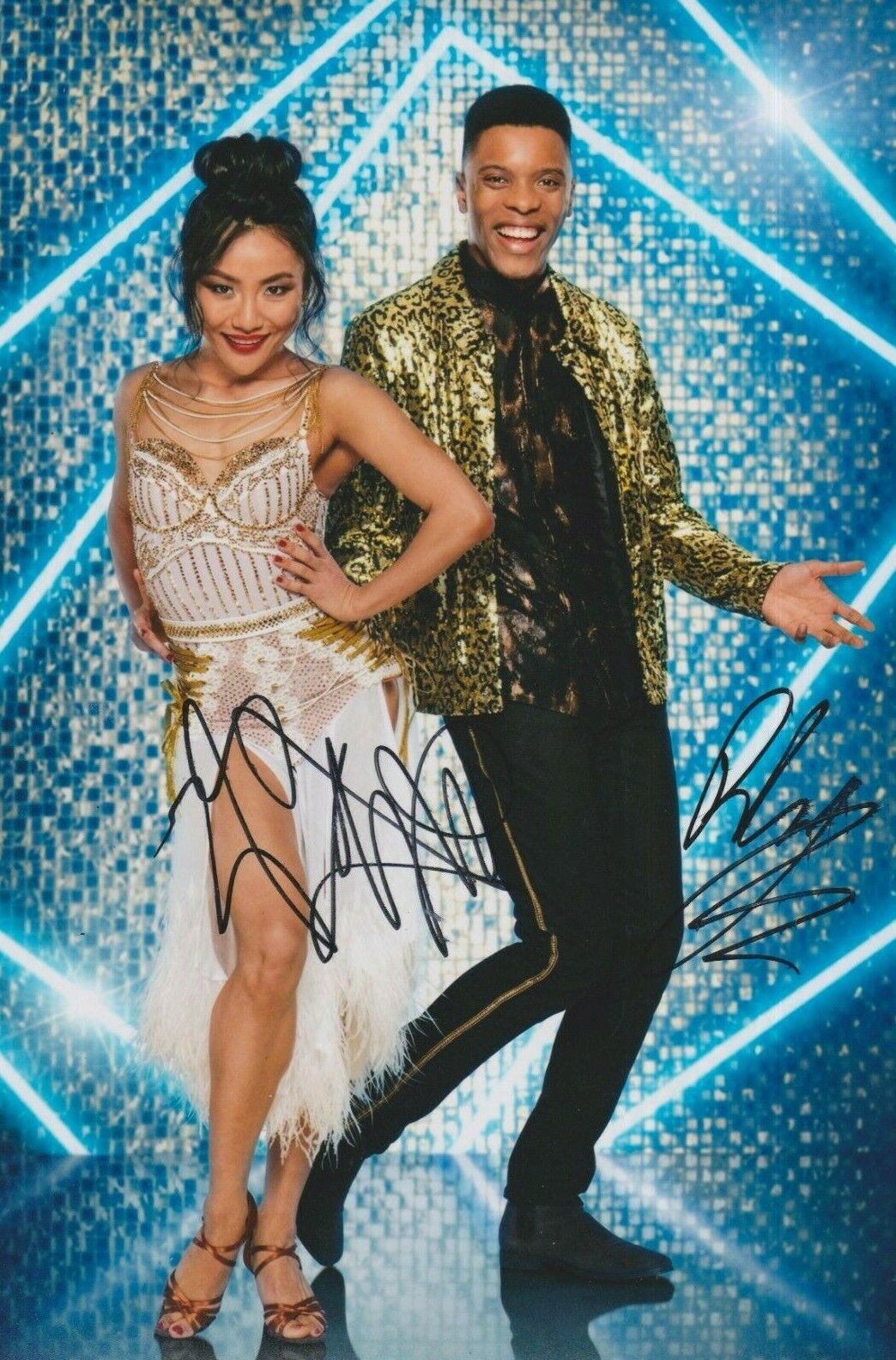 Rhys Stephenson / Nancy Xu **HAND SIGNED** 12x8 Photo Poster painting ~ Strictly Come Dancing