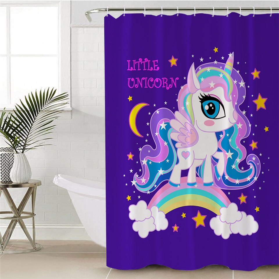 

Unicorn - Print Shower Curtain, 180*180cm, 501 Original