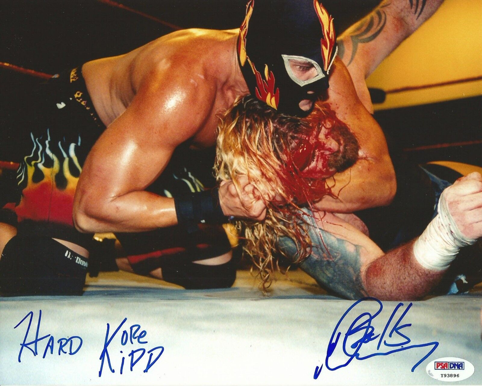 Balls Mahoney HardKore Kidd Aaron Aguilera Signed 8x10 Photo Poster painting PSA/DNA COA WWE ECW