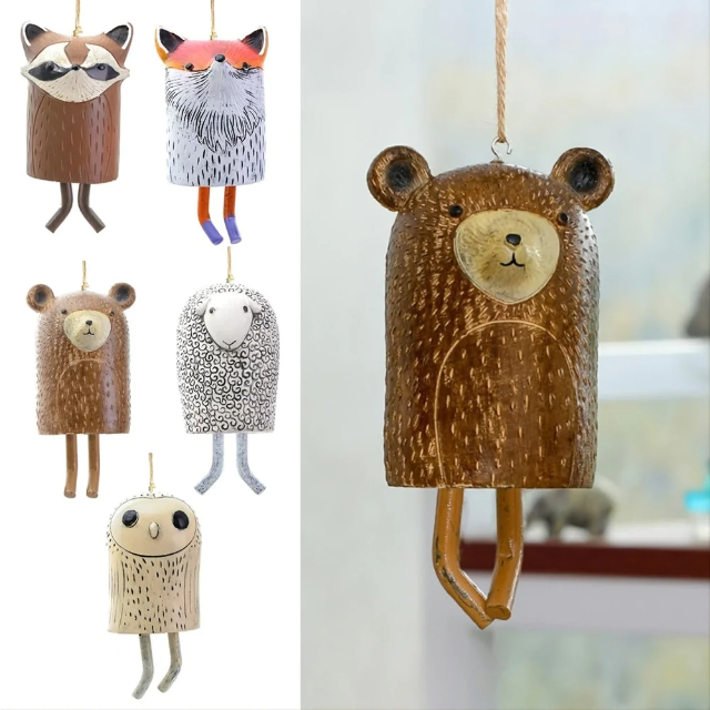1pc Vintage Rustic Animal Beautiful Boho Handmade Wind Chimes Garden Decoration Gift socialshop
