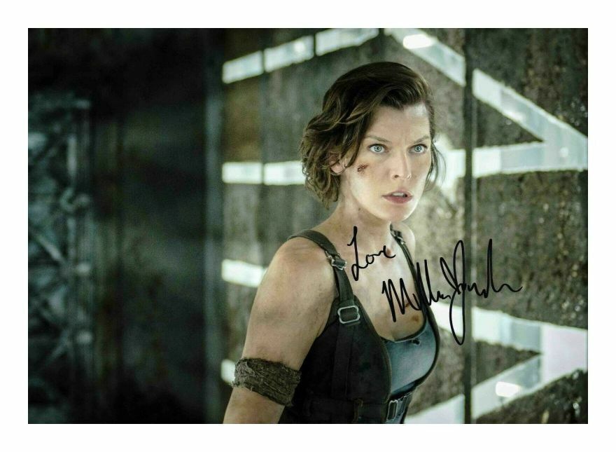 MILLA JOVOVICH - RESIDENT EVIL AUTOGRAPH SIGNED PP Photo Poster painting POSTER