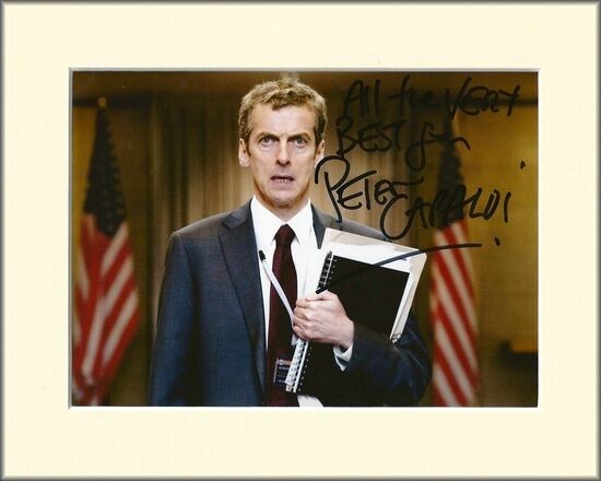 PETER CAPALDI DOCTOR WHO PP MOUNTED 8X10 SIGNED AUTOGRAPH Photo Poster painting