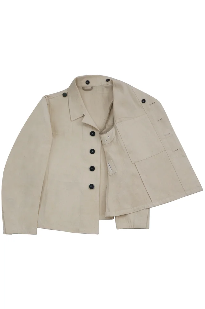   Luftwaffe German HBT Off-White Drill Service Flight Tunic Fliegerbluse German-Uniform