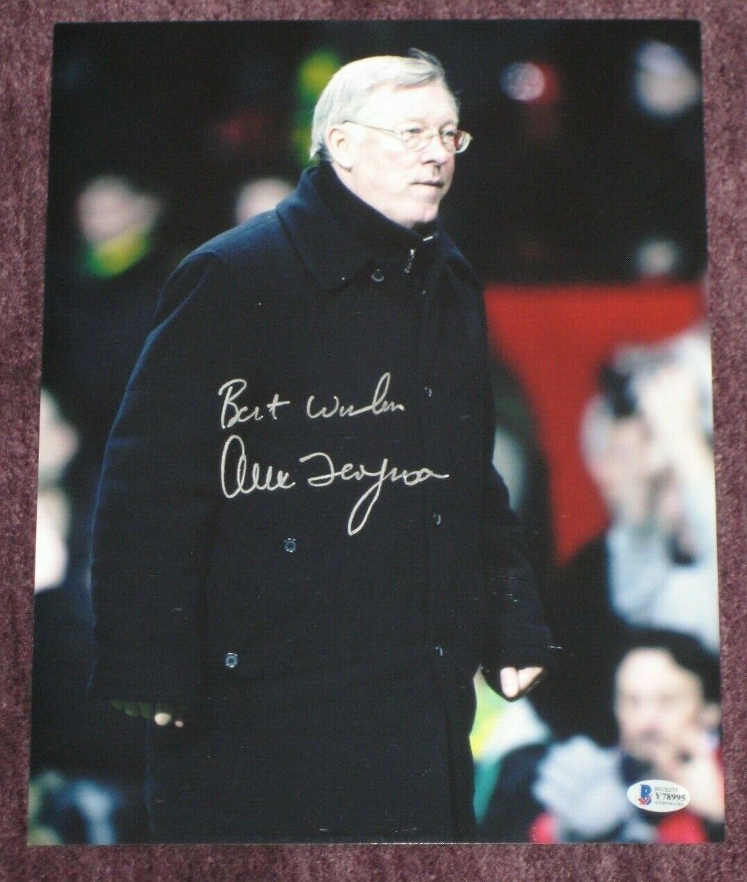 SIR ALEX FERGUSON Signed 11x14 Photo Poster painting w/ Beckett COA