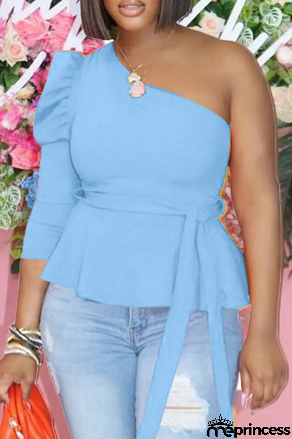 Yellow Fashion Casual Solid Backless Oblique Collar Tops