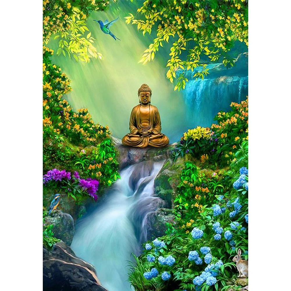 Full Round Diamond Painting Buddha Statue (40*30cm)
