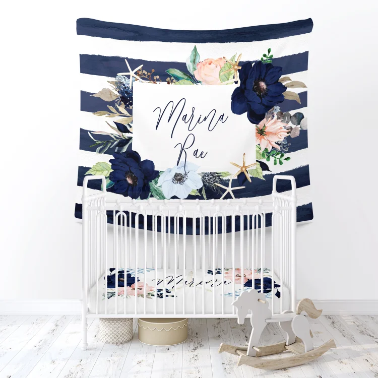 Personalized Kid Flower Nursery Tapestry|T02