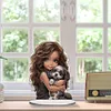Diamond Painting Acrylic Little Girl Tabletop Ornament Kit for Home Office Decor