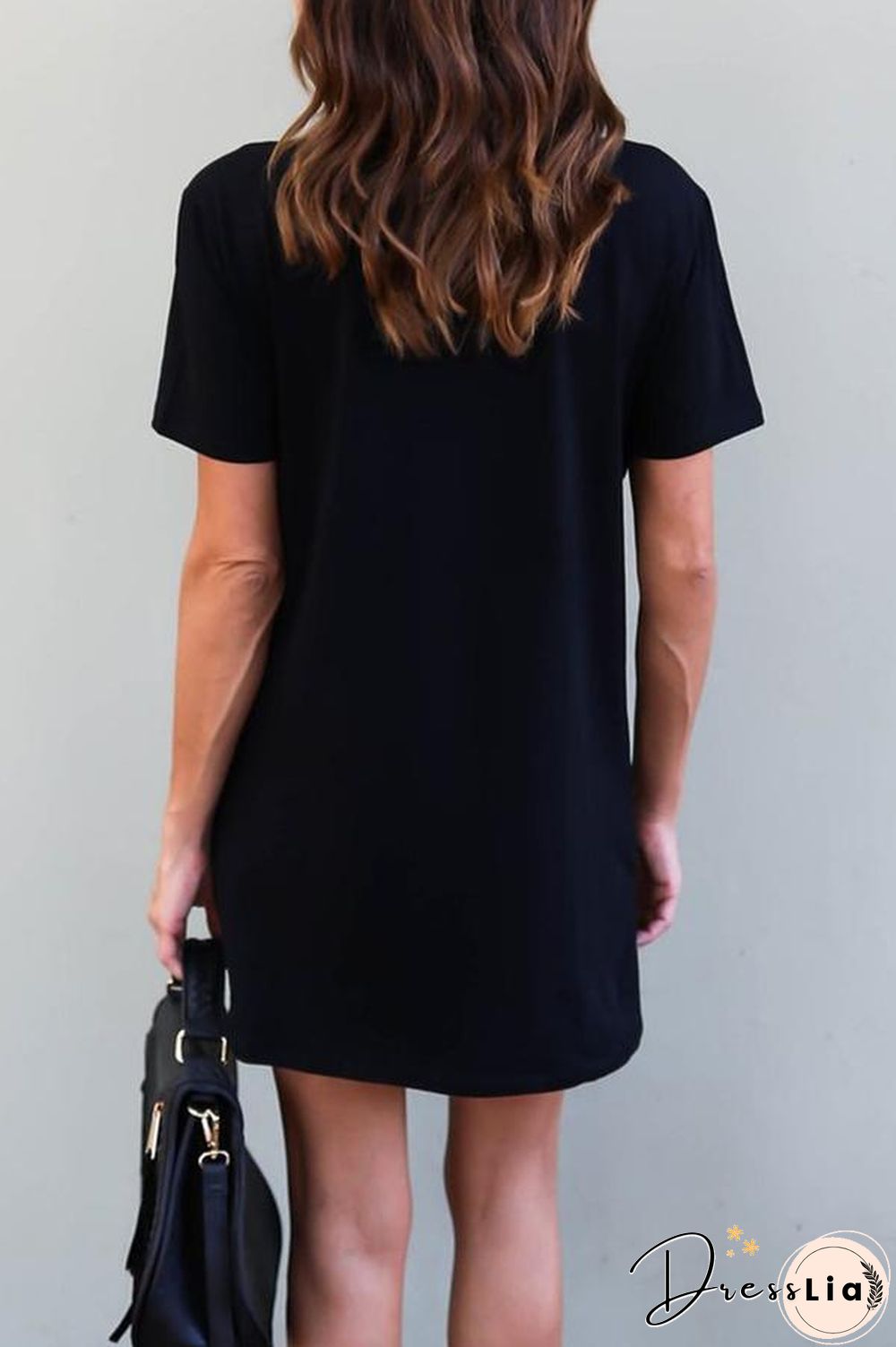 Nation Printed Short Sleeve Casual Dress