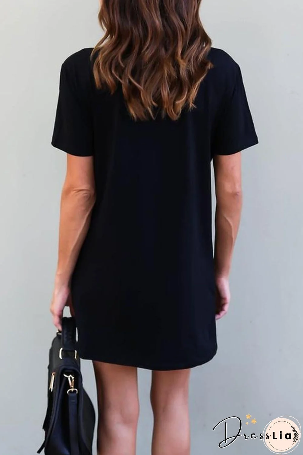 Nation Printed Short Sleeve Casual Dress