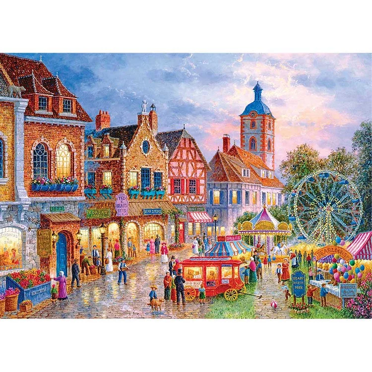 Bustling Town | Full Round/Square Diamond Painting Kits